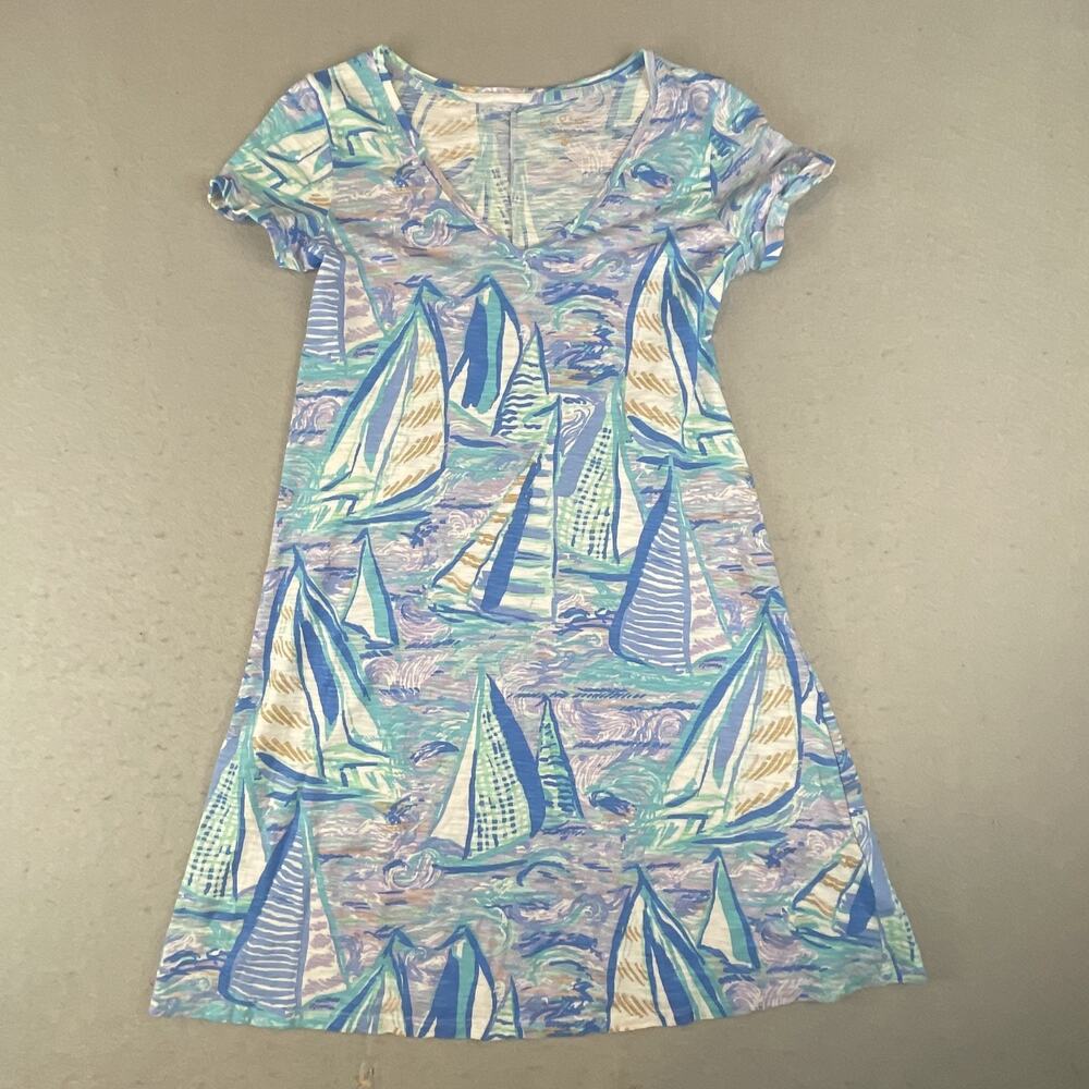 Lilly Pulitzer Jessica Womens Sz XS Dress Light Lilac Verbena Aboat Time